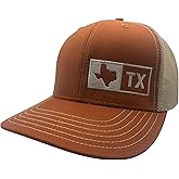 Tubac Trucker Hat - Texas (Burnt Orange and Tan) Mesh Snapback Cap