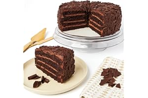 David's Cookies Premiere Chocolate Overload Layer Cake – 10" Gourmet Thanksgiving Dessert with Fudge Layers, Decadent Chocolate Cake for Fall Celebrations