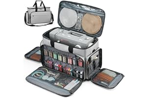 kadilong Sewing Machine Case with Removable Padding Pad, Sewing Tote Bag for Sewing Machine Carrying with Shoulder Strap for Most Standard Singer, Brother, Janome