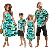 SANGTREE Family Matching Hawaiian Outfits , Casual Beach Travel Clothes ,Vacation Clothing Set for Women & Men & Girls & Boys