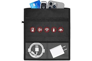 Boczif RFID Shielding Bag, Car Key FOB Cage Protector, RFID Signal Blocking Bag Shielding Cage Pouch Wallet Case for Cell Phone Privacy Protection, Anti-Spying Pouch, Anti-Tracking Case (Small)