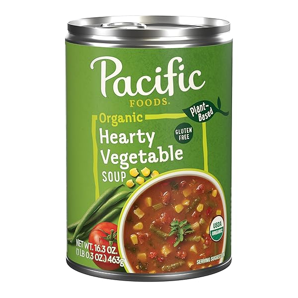 PACIFIC FOODS ORGANIC HEARTY VEGETABLE SOUP, PLANT BASED,...