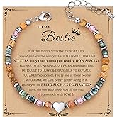 HiStock Daughter Gifts from Mom Bracelet, Granddaughter Gifts from Grandma Bonus Mom Gift Nature Stone Bead Bracelet Jewelry Birthday Gift Sister Easter Stocking Stuffers for Teens Women