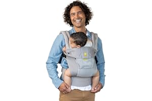 LILLEBABY LÍLLÉbaby Complete Airflow Ergonomic 6-in-1 Baby Carrier Newborn to Toddler - with Lumbar Support - for Children 7-45 Pounds - 360 Degree Baby Wearing - Inward and Outward Facing - Silver