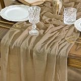 Artoid Mode Boho Sand Gauze Table Runner 300 cm Polyester Kitchen Decor