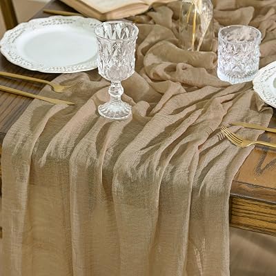Artoid Mode Boho Sand Gauze Table Runner 300 cm Polyester Kitchen Decor