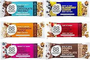88 Acres Granola Bars | Gluten Free, Nut-Free Oat and Seed Snack Bar | Vegan & Non GMO | 6 Pack (Variety Pack)…
