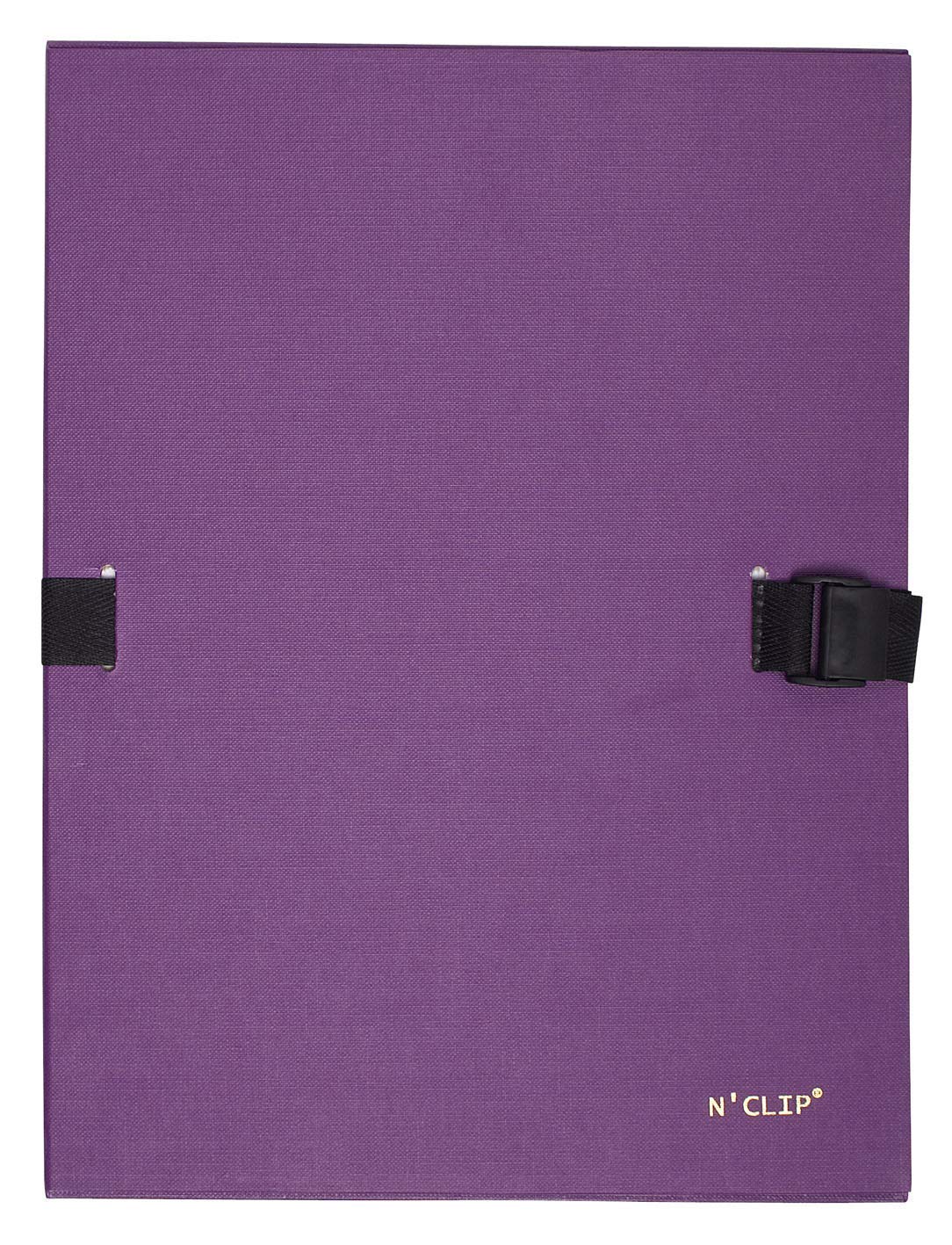 Exacompta - Ref 21516E - Expanding Folder with N'Clip - 240 x 320mm in Size, Suitable for Holding A4 Documents, Secure Wraparound Clip Closure - Violet Colour