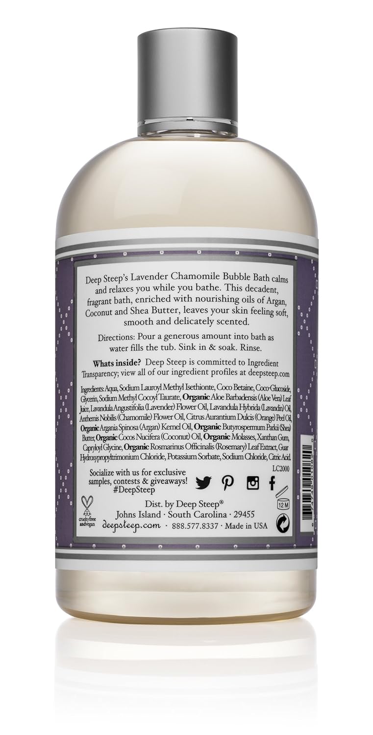 Deep Steep Bubble Bath, Lavender Chamomile, 17 Ounces : Beauty