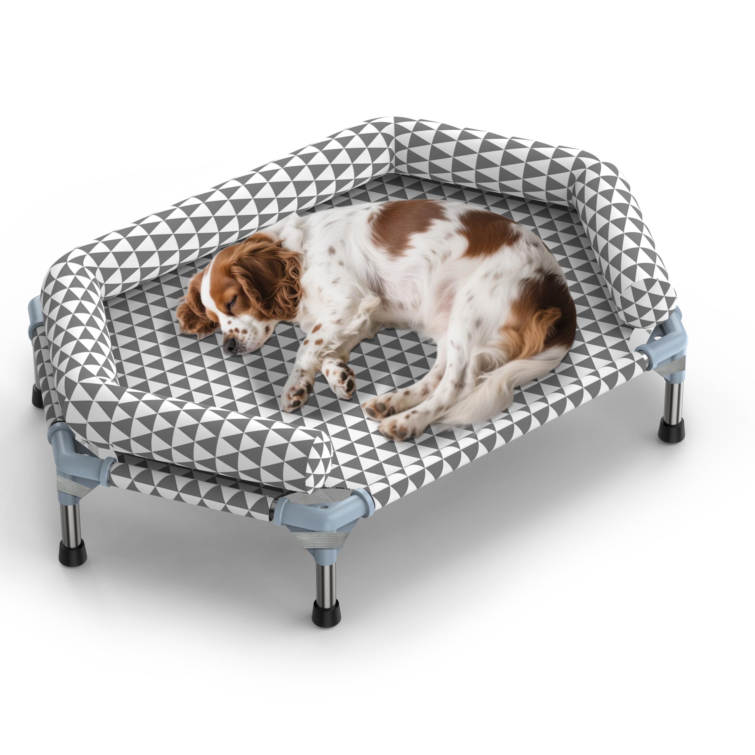 Photo 1 of Orthopedic Dog Bed for Medium Dogs - Removable Bolsters & Cleanable Cover,Elevated Outdoor Dog Bed,Easy to Assemble,Up to 100lbs,Medium