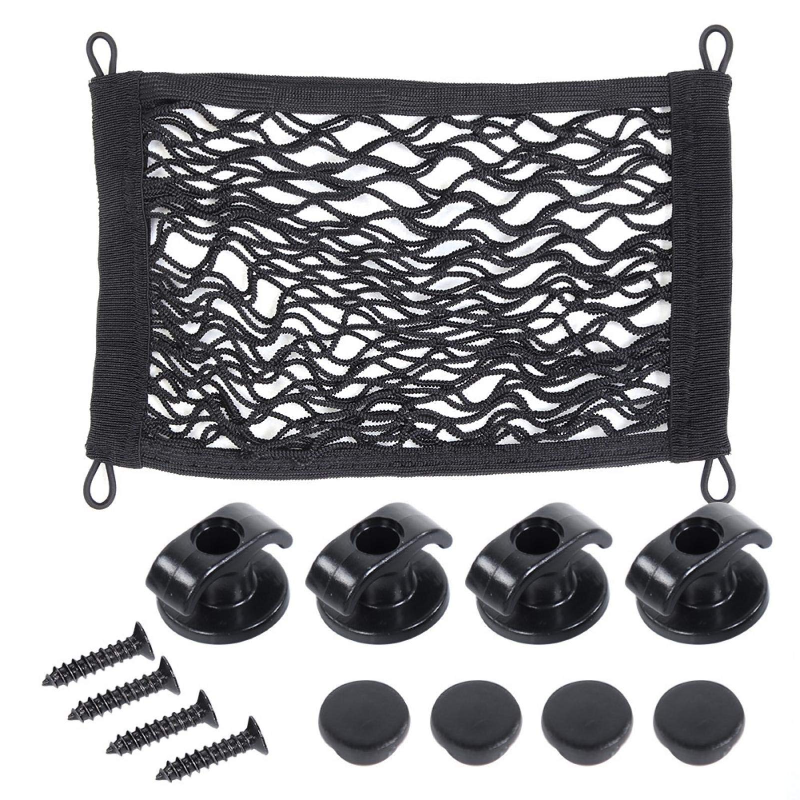 For Almera Boot Side Cargo Net - Car Trunk Cargo Net Car Elastic Pocket Netting Carrier Car Trunk Side Cargo Luggage Elastic Storage Net Mesh Pocket Organizer(45 * 25Cm)