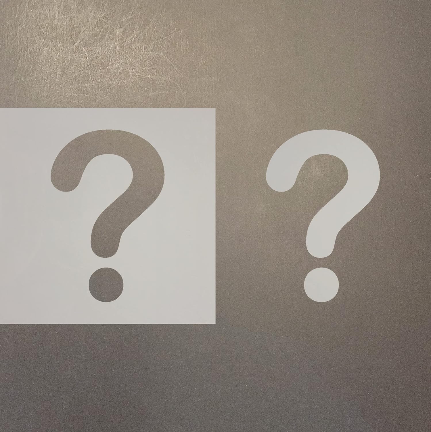 Mixed Media - Question Mark Reusable Mylar Stencil - Art Craft Supplies New Sizes (12