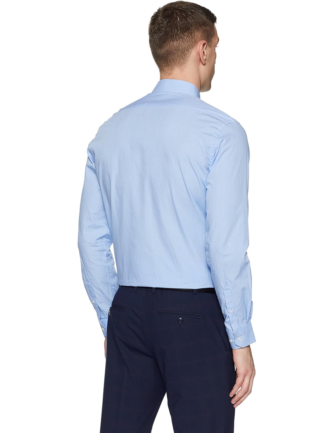 arrow men's checkered slim fit cotton formal shirt