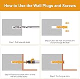 Sheryl&Rain 100Pcs Screws & Wall Plugs Set M6 M8 4 Sizes Rawl Plug Kit view 5