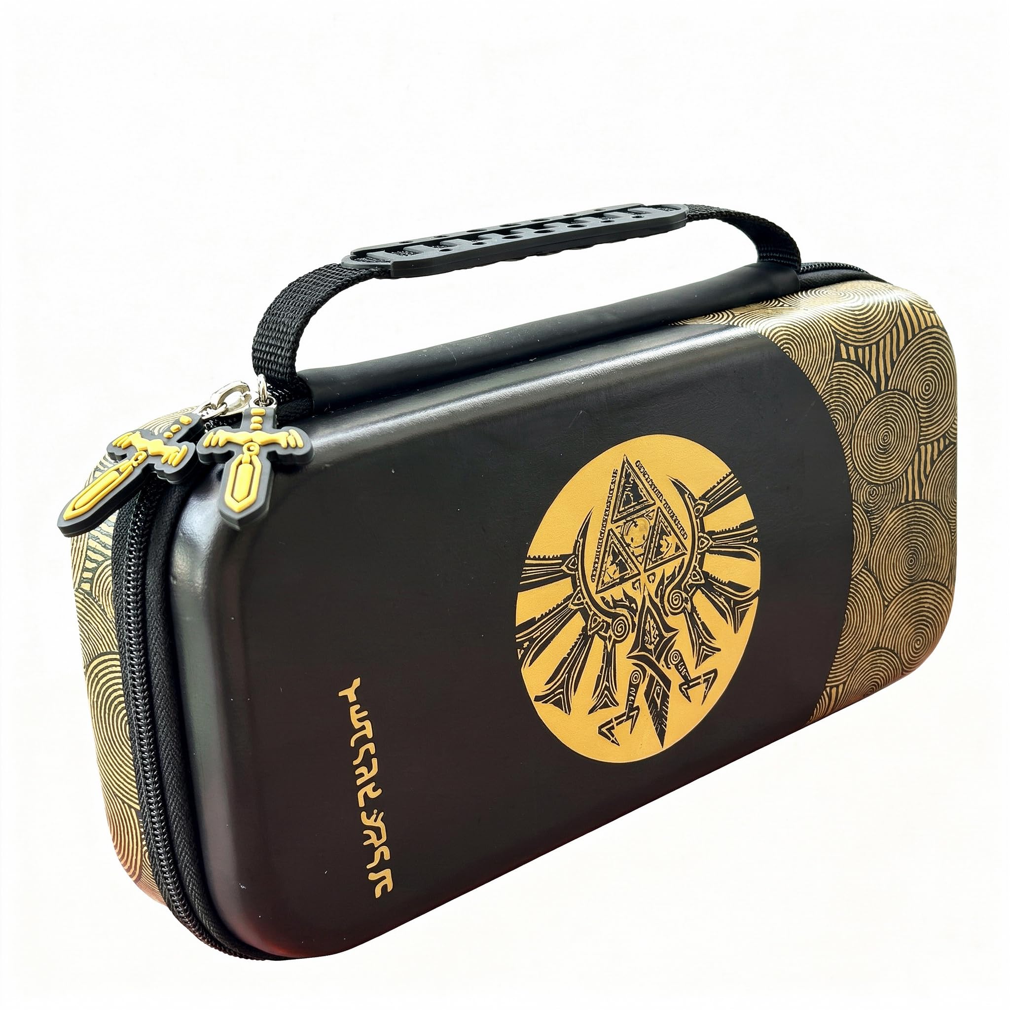 Carrying Case for Nintendo Switch 2 (2025), Hard Shell Travel Bag with 10 Game Card Slots, Portable,Theme Zipper, Black