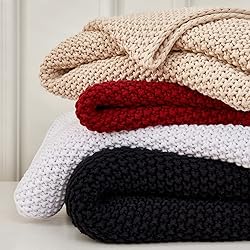 Longhui bedding Chunky Cable Knit Throw Blanket