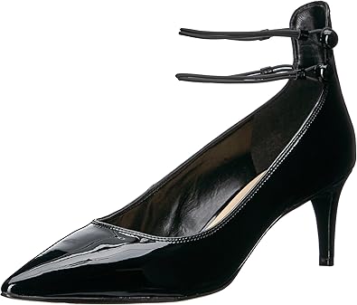 nine west black patent pumps