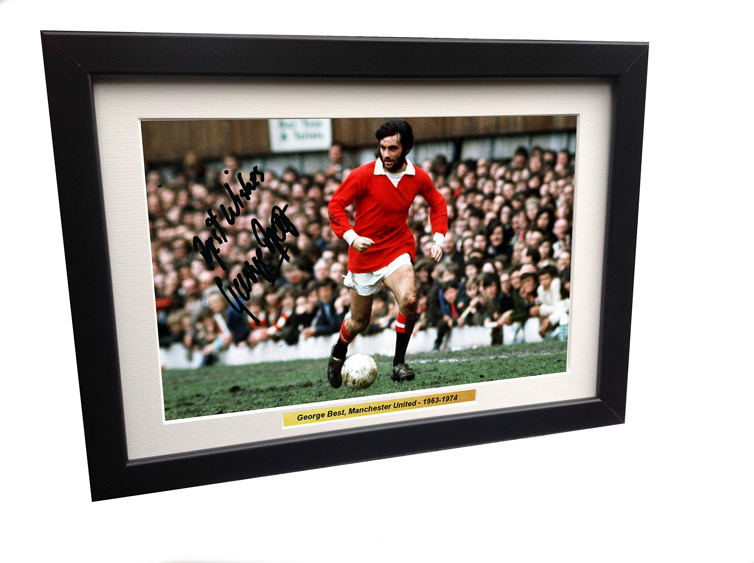 George Best Colour - Manchester United - 12x8 A4 Autographed Photo Photograph Signed Picture Frame Gift Soccer