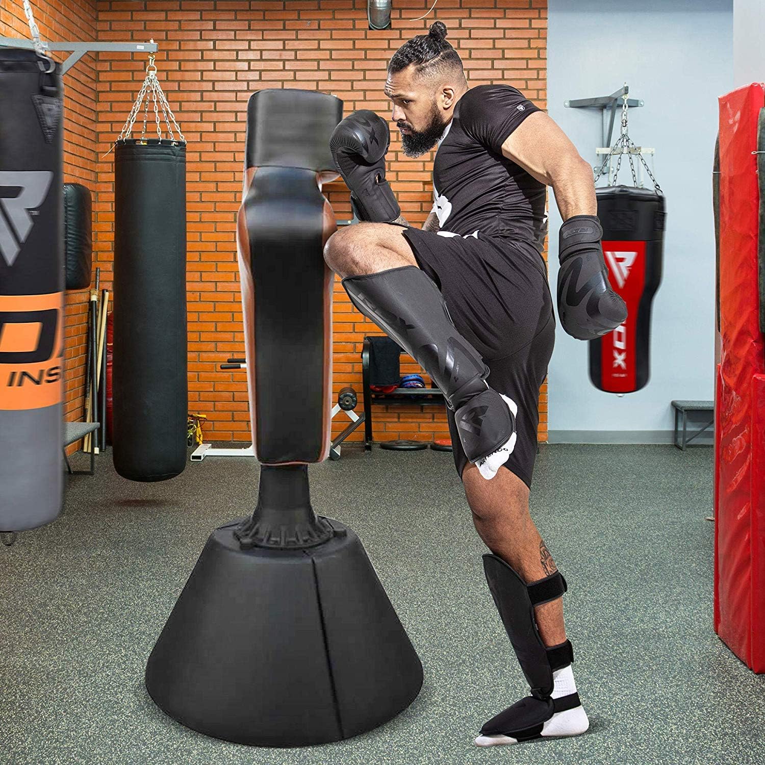 RDX Shin Guards for Muay Thai, Kickboxing, MMA Training and Fighting, Maya Hide Leather Instep Leg Protector Foam Pads for Martial Arts, Sparring, Protective Gear for BJJ and Boxing : Sports & Outdoors