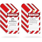 TRADESAFE Lockout Tagout Tags, 30 Danger Do Not Operate Loto Tags with Ties | Premium 32 Mil Vinyl, Tear-Resistant, OSHA Compliant Danger Labels for Lock Out Tagout, Out of Service, Equipment Repair