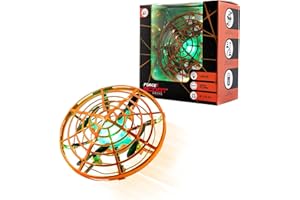 Force1 Scoot Skeet Mini Drone Electronic Shooting Game for Kids (Drone Only)- Hand Drones for Kids Compatible with Scoot Skeet LED Blaster, Electronic Target Game Indoor Flying Ball Drone Toy (Orange)