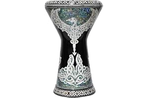 New Gawharet El Fan Sombaty 18.5"/19"/21" Drum Darbuka tabla doumbek mother of pearl musical instrument Egyptian handmade with luxry bag (Night Dragon (Blue pearl))