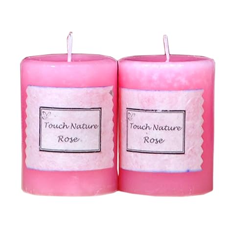 Touch Nature Double Aromatherapy Relaxing Rose Candle-2 Pcs