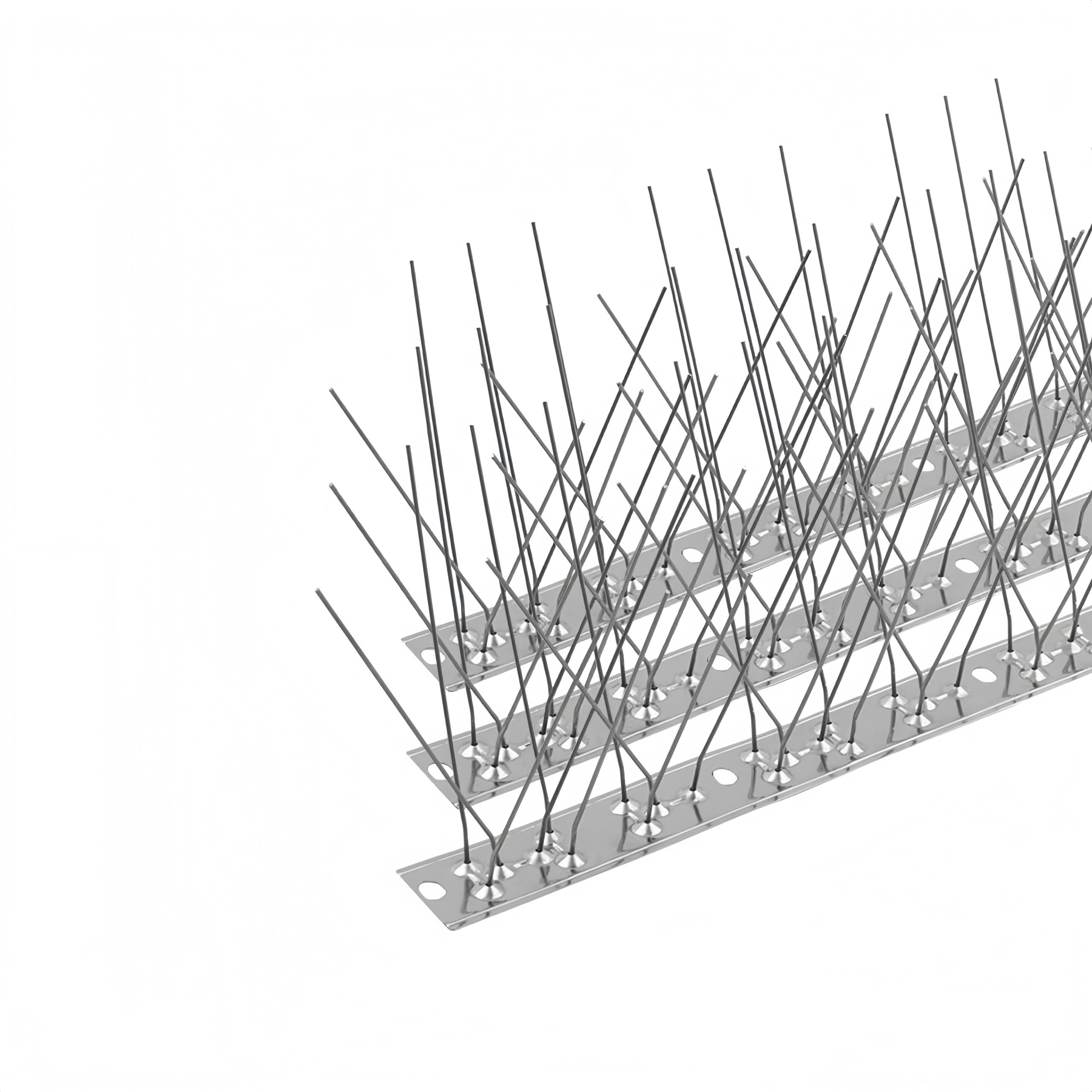 Bird Spikes with Stainless Steel Base, spikes for fence tops, Pigeon Spikes for Roofs and Windows, Bird Control Anti Bird Deterrent Set for Crows, Seagulls and Small Birds spikes (0.75 M)