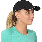 TrailHeads Women's Race Day Running Hat, Sports Cap with Reflective Trim | Lightweight , Dark Underbill to Reduce Glare, Adjustable Fit, Breathable Polyester Mesh, Designed for Aerobic Activities