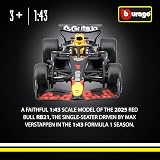 Bburago F1 Red Bull RB21 2025 #1 Verstappen 1:43 Diecast Car view 2