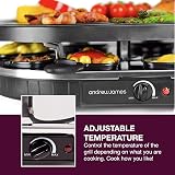 Andrew James 8 Person Traditional Raclette Grill 1200W with 8 Pans view 7