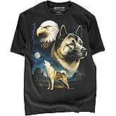 Majestic Dog Artwork Premium Black T-Shirt for Men & Women