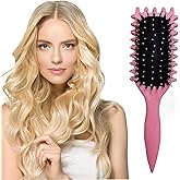 Curly Hair Brush for Women Men, Curl Defining Brush Curling Roll Hair Combs for Shaping Defining Curls and Blowout Teasing (P