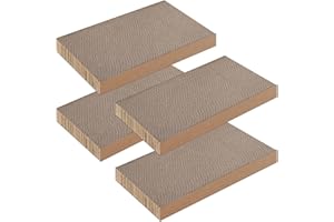YULOYI 4 Packs Cat Scratcher, Cat Scratching Board for Indoor Cats and Kitten, Large Size Cat Scratching Pad, Durable&Premium Recyclable Cardboard Cat Scratcher