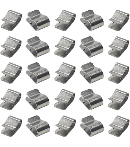 uxcell 20pcs Stainless Steel Spring U Clip Silver Tone 21.4mm x