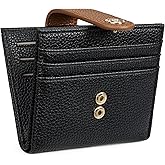 BOSTANTEN Slim Wallet for Women Small RFID Blocking Credit Card Holder Leather Bifold Wallets with Zipper Coin Pocket Black Brown