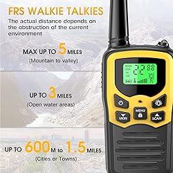 Walkie Talkies with 22 FRS Channels, MOICO Walkie