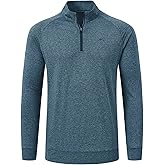 MoFiz Men's Long Sleeve Shirts Quarter Zip Pullover Men's Polo Shirts Quick Dry