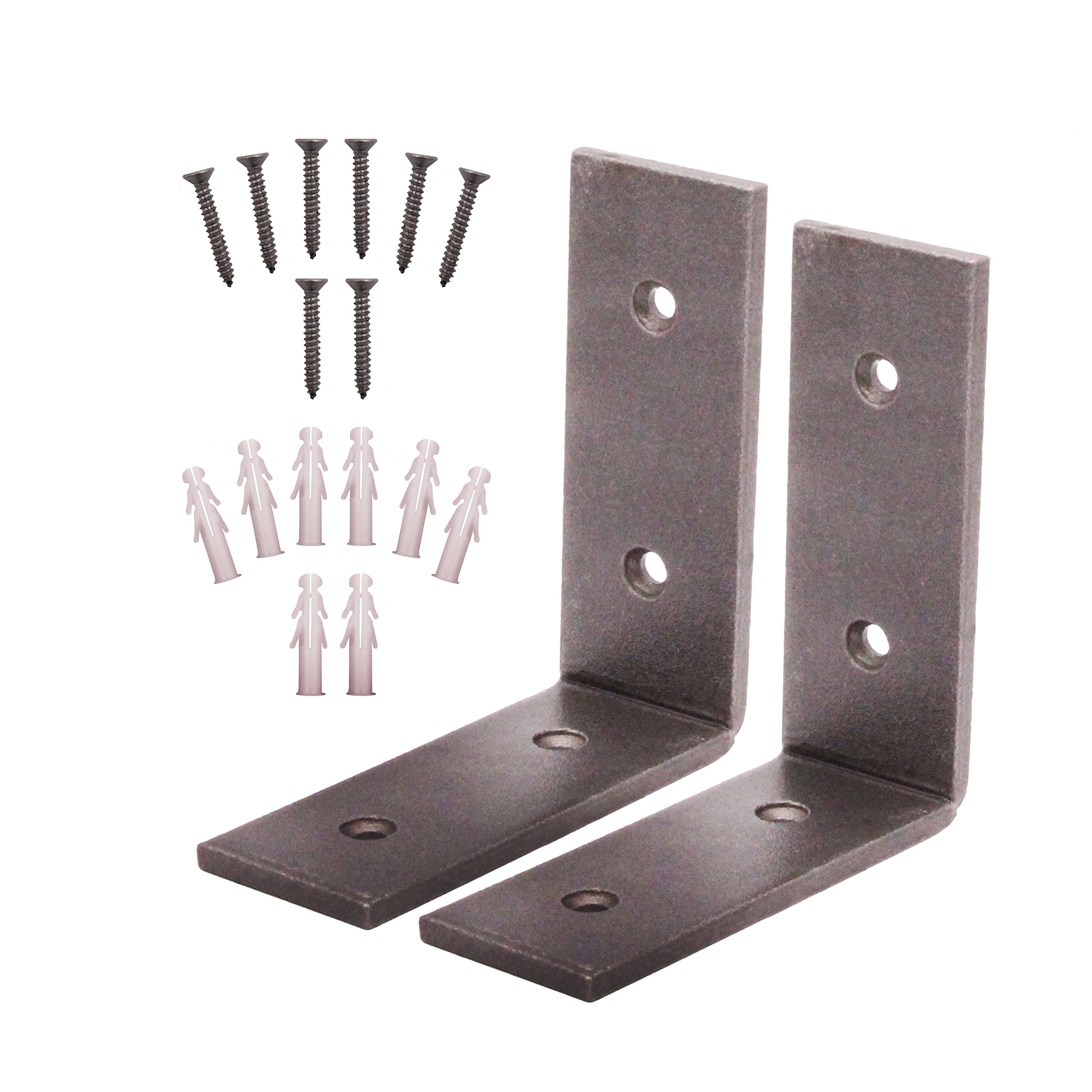 Rustic Shelf Brackets for Scaffold Boards Heavy Duty Pair (100 x 100mm)