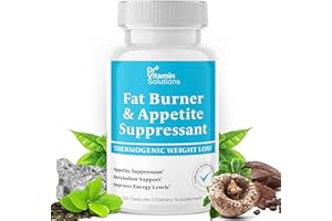 DR VITAMIN SOLUTIONS Fat Burner for Women & Men - Appetite Suppressant for Weight Loss - Pills w/Metabolism Booster Thermogenic Weight Loss Supplement - Includes Chromium & Green Tea Extract - 60 Ct.