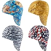 Hercicy 4 Pcs Welding Cap Flame Resistant Cotton Welding Hat for Men Women's Welders Caps Sweat Absorption Mesh Hat for Welder Electrician Gas Station, Matched with Most Welding Helmet