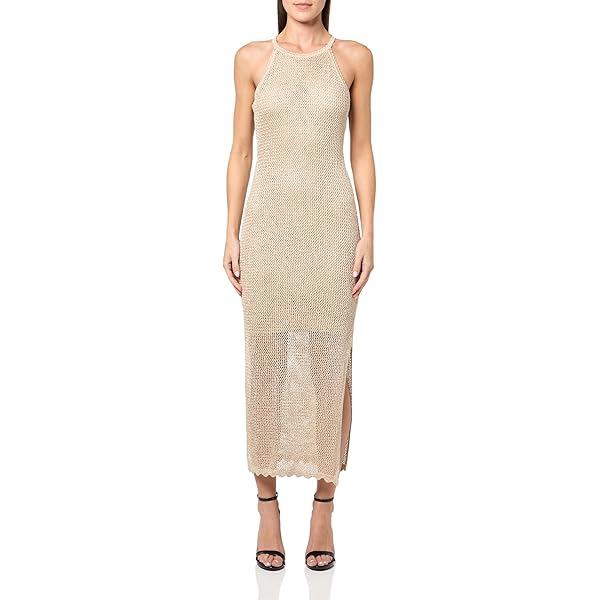 Amazon.com: BCBGMAXAZRIA Women's Chain Halter Neck Midi