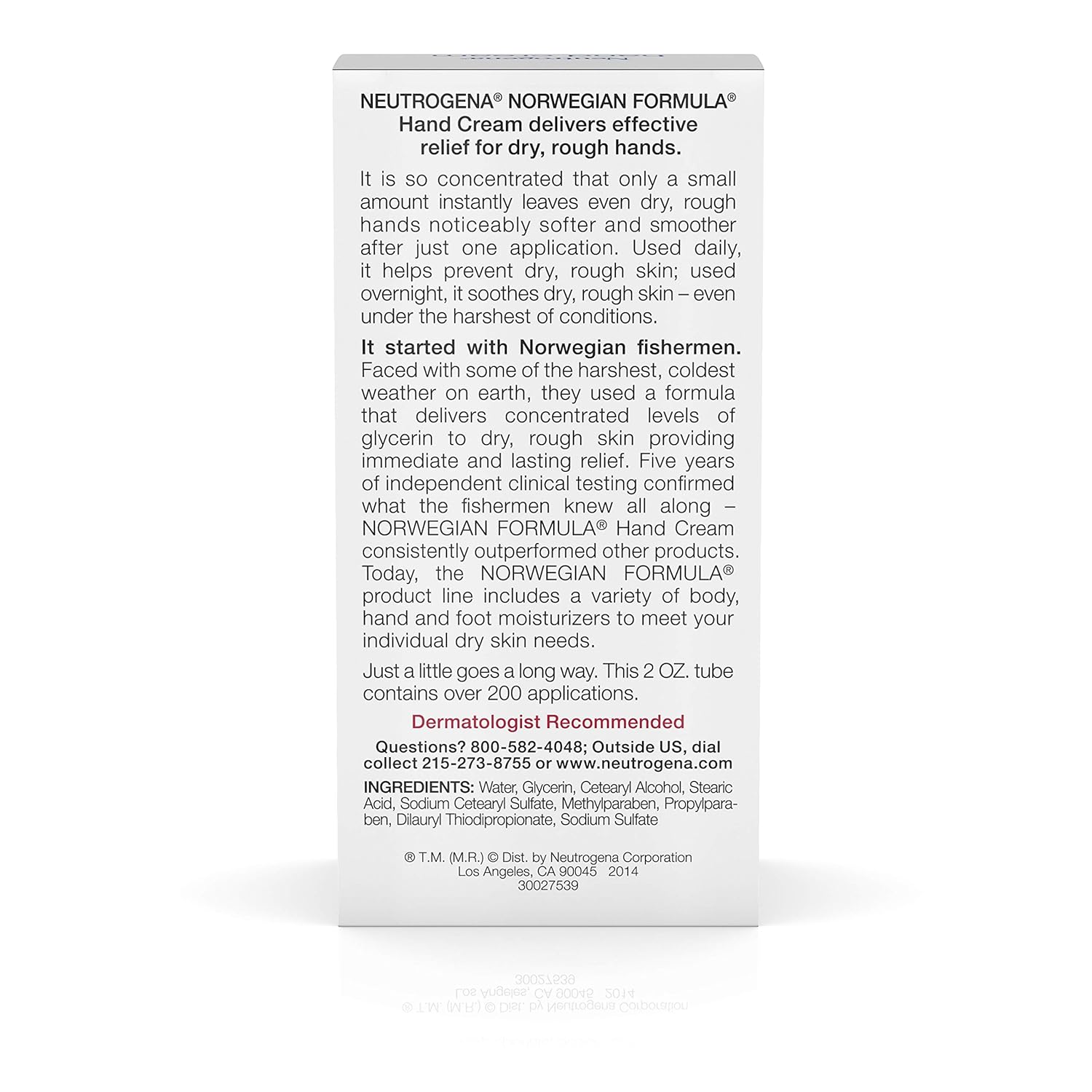 Neutrogena Norwegian Formula Moisturizing Hand Cream Formulated with Glycerin for Dry, Rough Hands, Fragrance-Free Intensive Hand Lotion, 2 oz : Beauty