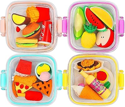 Halobios Lovely Gourmet Fruit Eraser Four Boxes 20 Pieces Cute Food Themed