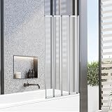 VeeBath Jade NCEU030 4mm 4-Fold Bi-Fold Bath Screen 1400x840 Chrome view 2