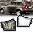 NSLUMO Full LED Side Under-Mirror Puddle Light for Vol-vo XC90 XC70 S60 V60 S80 V70, 18SMD Super Bright Xenon White LED Puddle Lights Lamp Assembly OEM Replacement