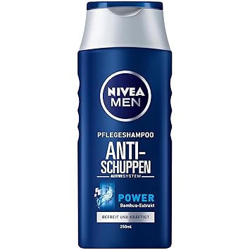 NIVEA Men 4er Pack Haar-Pflegeshampoo Anti-Schuppen, 4 x 250 ml Flasche, Power