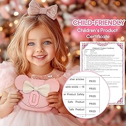 MIBASIES Toddler Purse - Pink with Mouse Ears and