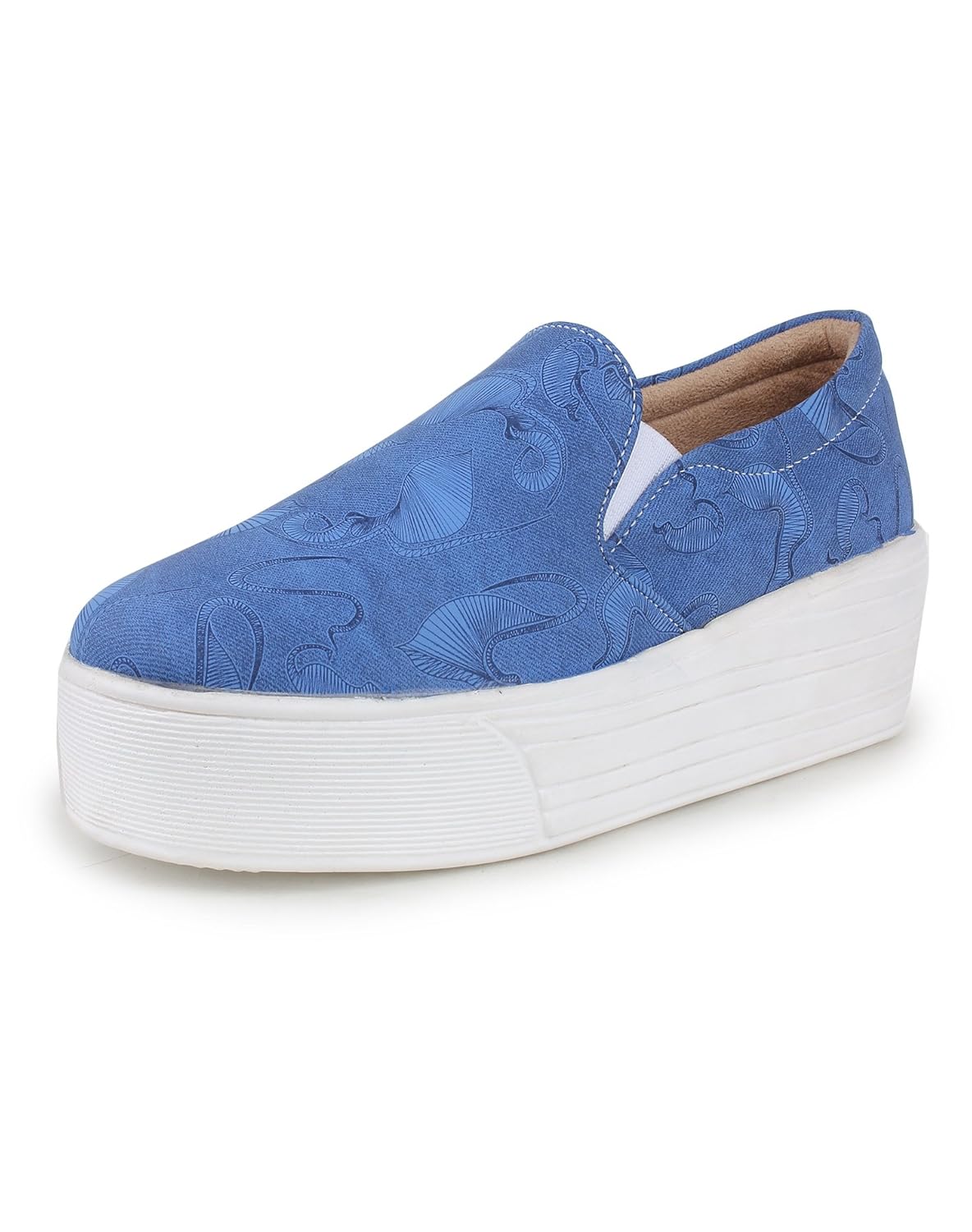 zapatoz womens fabric blue color casual shoe