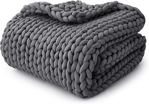 Amazon.com: YnM Knitted Weighted Blanket, Hand Made Chunky Knit
